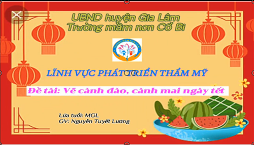 vẽ cành đâò cành mai